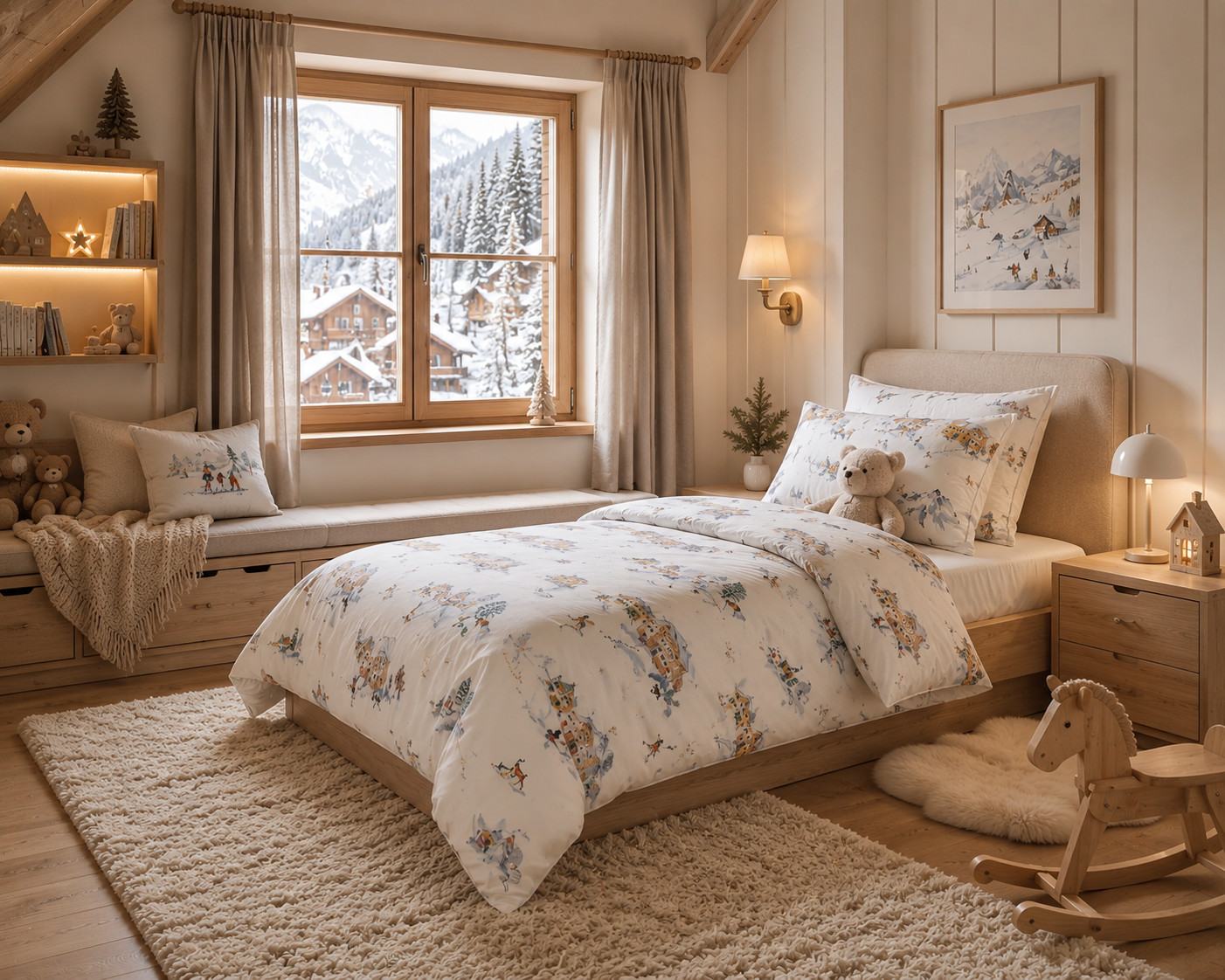 Luxusn� D�tsk� Povle�en� - Schlossberg - MONTAGNA Kouzlo alpsk� zimy - Swiss Premium Mako Sat�n