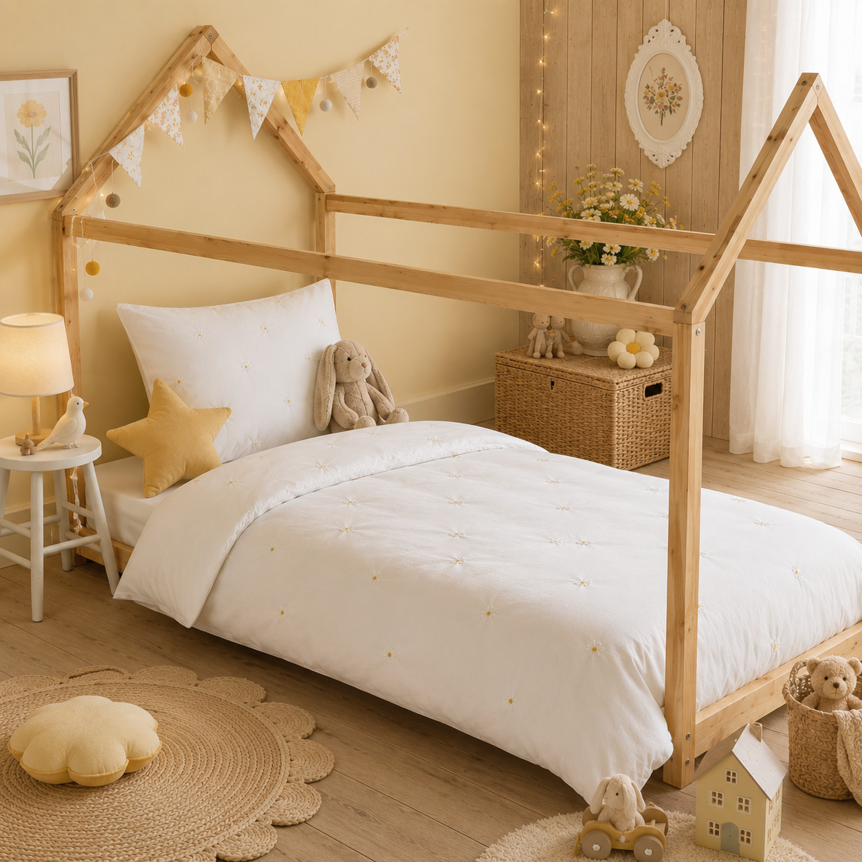 Luxusn� D�tsk� Povle�en� - Schlossberg - DAISY  Letn� Sedmikr�sky - Swiss Premium Mako Sat�n