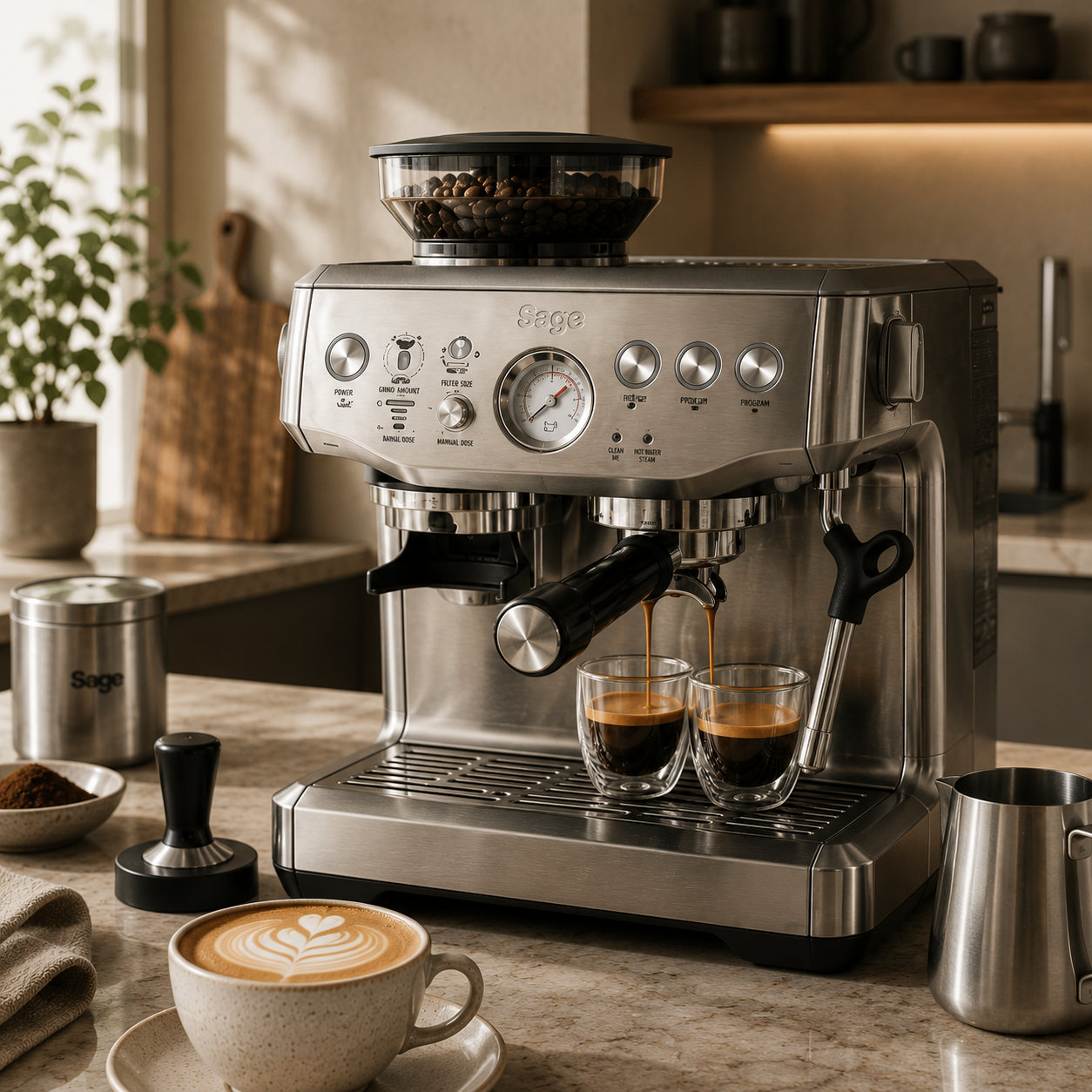 Sage The Barista Express Impress - Brushed Stainless Steel