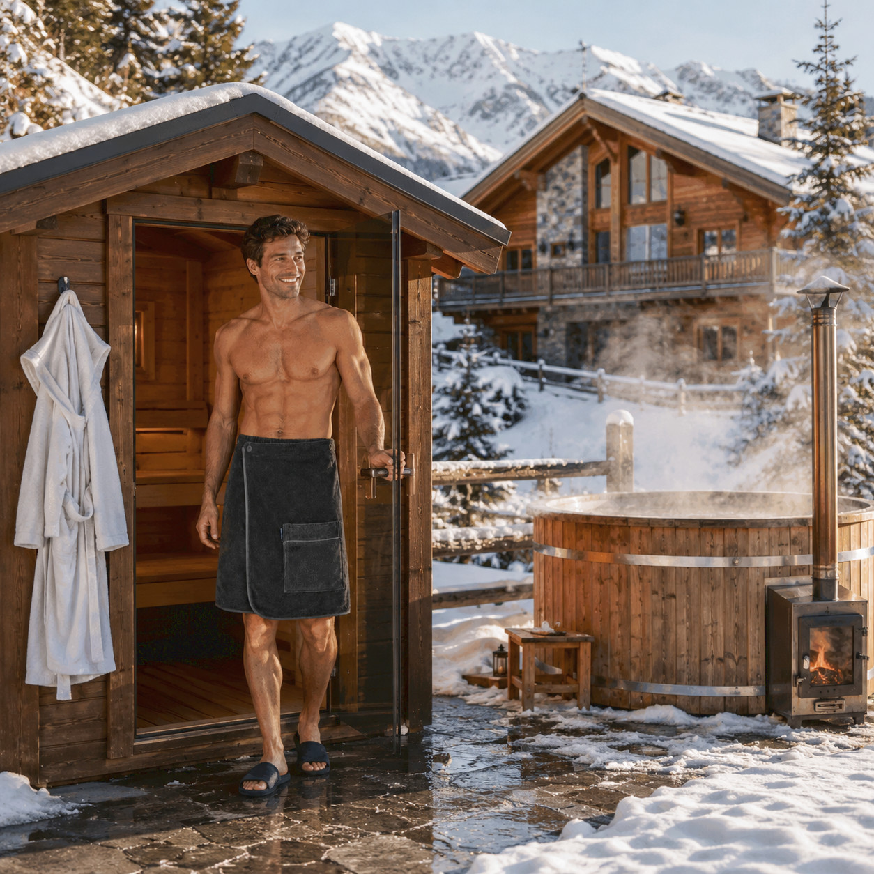 Wellness - Saunov� Kilt - P�nsk� - Multi - Bambus - Grafitov�