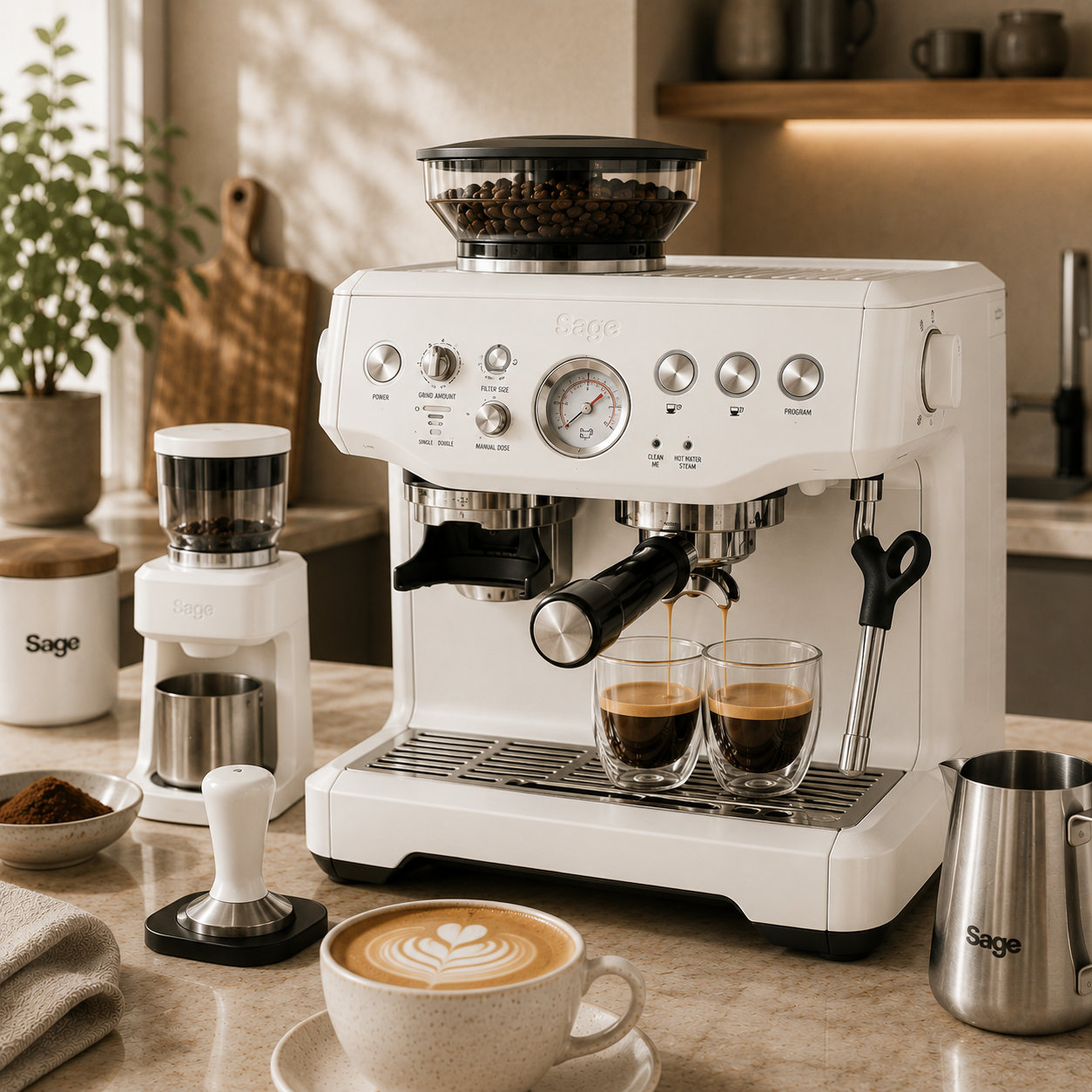 Sage The Barista Express Impress - Sea Salt