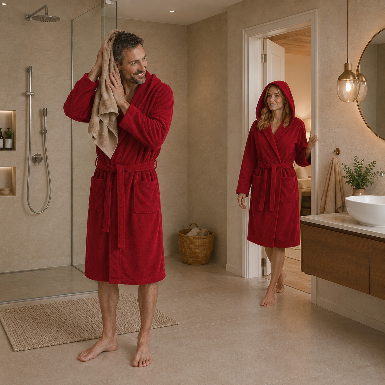 �upan s Kapuc� - Unisex - �erven� Ruby - SuperFlau� - Move