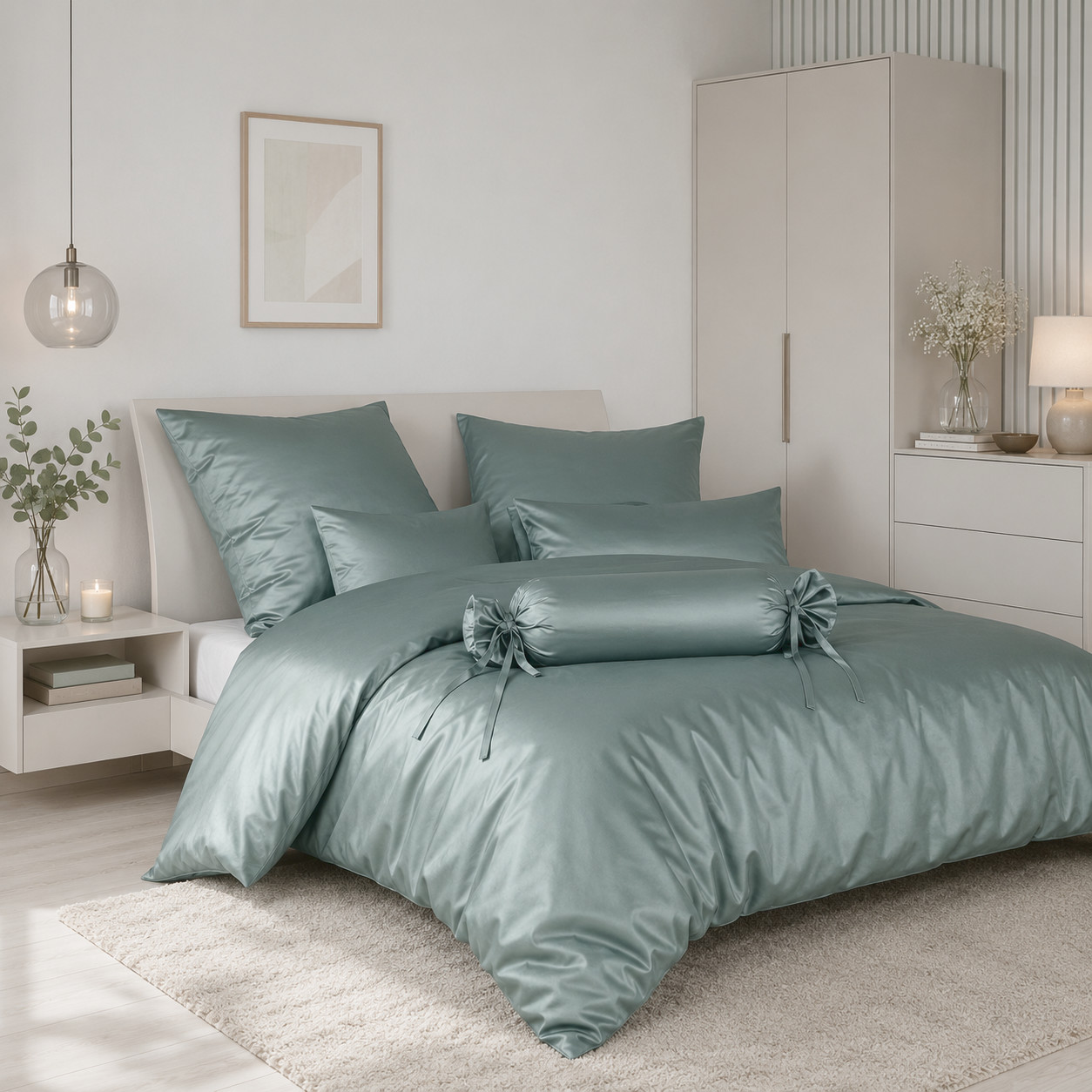 Povle�en� - UNI - �alv�jov� Zelen� - Bavln�n� Mako Sat�n - Elegant Style
